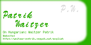 patrik waitzer business card